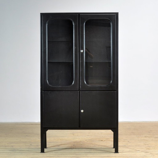 Gabinete médico antiguo, década de 1970. – kasten, Glass, Metal (photo 2 of 10)