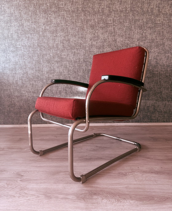 Image 1 of Rare L. vd Vlught (Gispen) Armchair, Model VI-A-138, 1931-