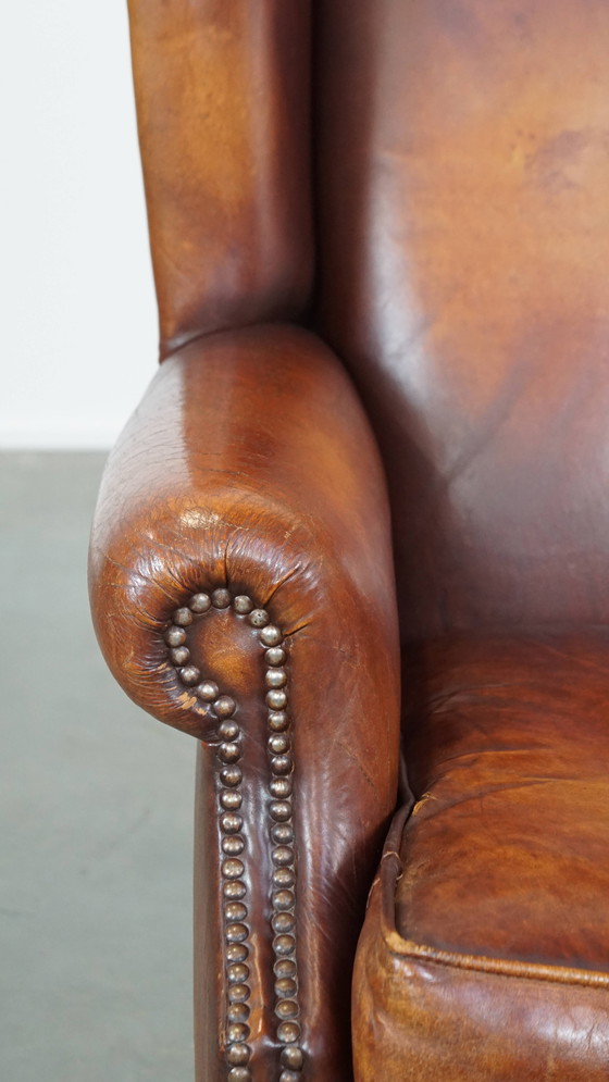 Image 1 of Vintage Schapenleren Oorfauteuil