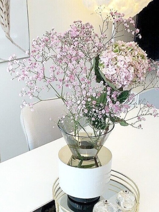 Image 1 of Casalto Vendome Designervase – Handgefertigte Keramik, Glas & Messing