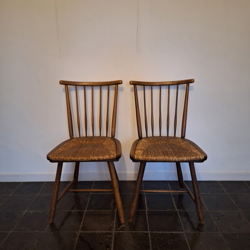 2 x WKS midcentury stoelen WK mobel Arno Lambreght