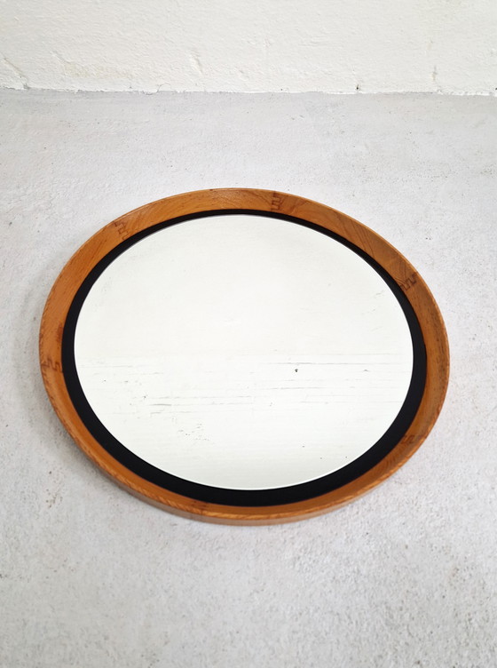 Image 1 of Specchio vintage in teak di lusso, anni '60