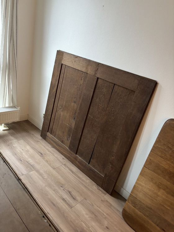 Image 1 of Antique solid blank oak wardrobe wall cabinet antique oak