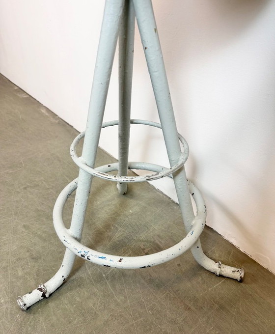 Image 1 of Grey Industrial Workshop Stool, 1960s