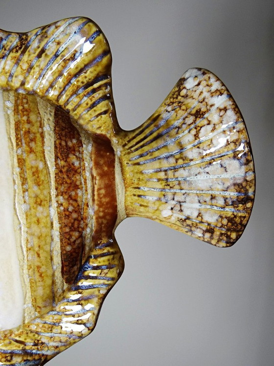 Image 1 of Pesci da parete vintage in ceramica smaltata dipinta a mano, anni '70-'80