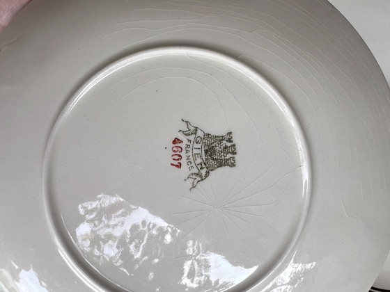 5 vintage Gien dessertborden, model 4607 – Servies, Porselein (photo 3 of 14)