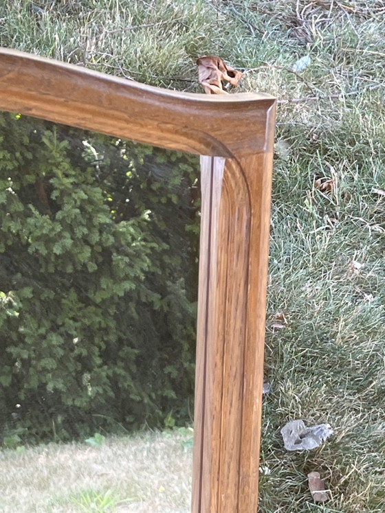 Image 1 of Miroir vintage de style danois du milieu du siècle – bois organique (environ 60x50cm)