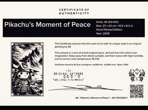 Image 1 of Kunstwerk Pikachu (Pokemon) Moment of Peace