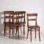 Antique set of Thonet chairs (c.1920). Set of four pieces #1 – Dining chairs (photo 10 of 40)