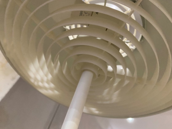 Image 1 of Lampada da terra a forma di fungo Nymane Ikea TYP G1706 in metallo bianco vintage 1990