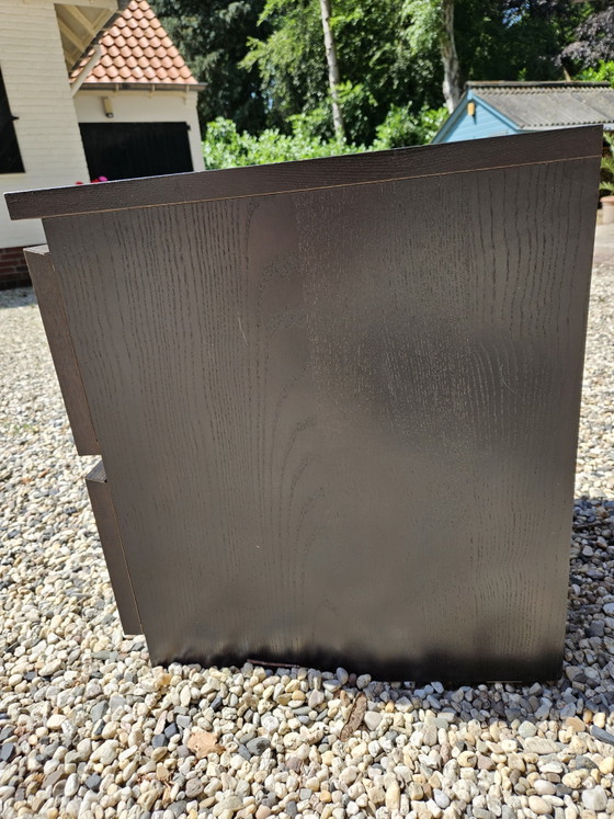 Nightstand with 2 Drawers, Brown Color. – Wood (photo 3 of 6)