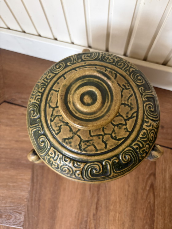 Jasba zeldzame pot met deksel – west germany jasba, Vazen, Ceramic (photo 3 of 8)