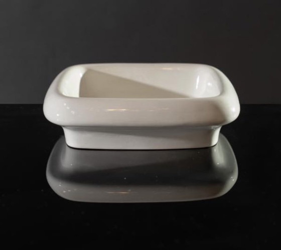 Image 1 of Angelo Mangiarotti, centrotavola / vide poche in ceramica bianca mod. Tremiti 4035, Danese Italia ca. 1968