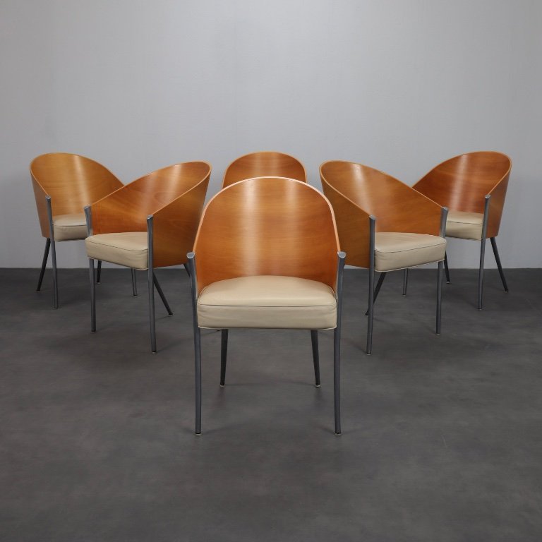 Set of 6 King Costes Chairs by Philippe Starck for Driade, Italy
