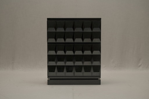 Brutalist Diamond Shape Cabinet