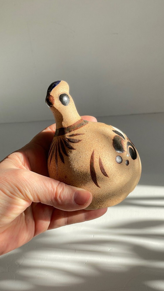 Image 1 of BIRD Handmade stoneware Mexico VINTAGE