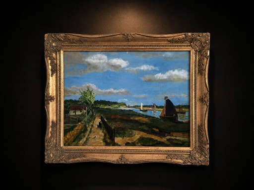 Along the Water – schilderijen tekeningen, Canvas