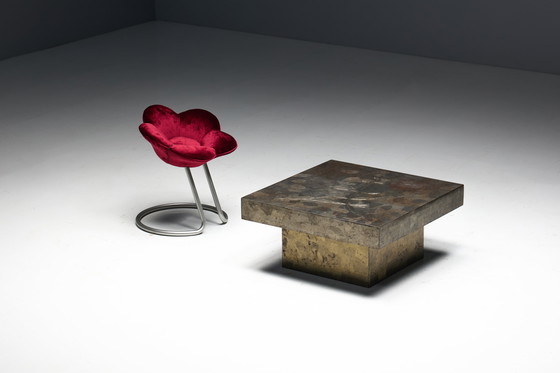 Image 1 of Tavolino brutalista in acciaio, Francia, anni '70