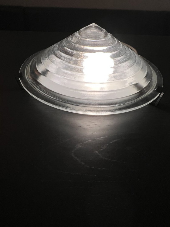 Image 1 of Plafonnier vintage Massive – en verre côtelé en forme de pyramide – années 1990