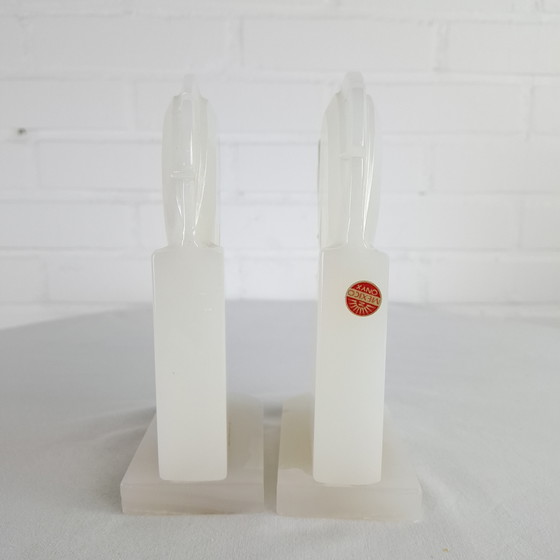 Image 1 of Vintage boekensteunen onyx 