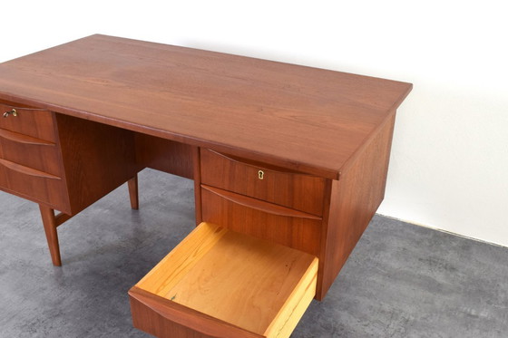Image 1 of Mid-Century Danish Teak Executive Desk, 1960s.