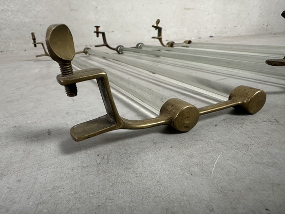 Image 1 of Porta asciugamani Art déco - vetro e ottone