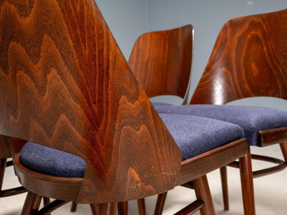 Image 1 of Set van 4 TON 514 stoelen, Oswald Haerdtl, Tsjechoslowakije, jaren 1950