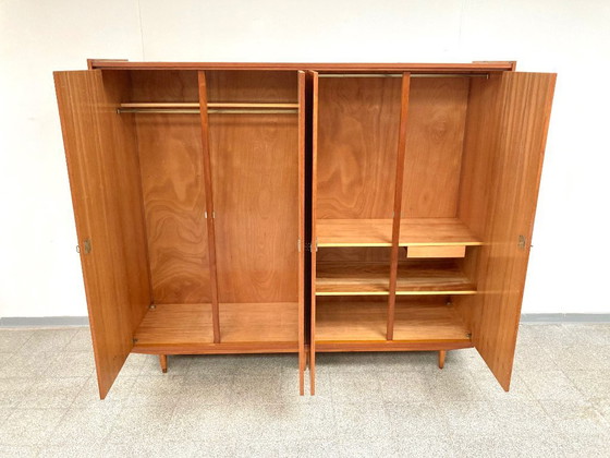 Image 1 of Vintage mid-century teak kledingkast 1960's