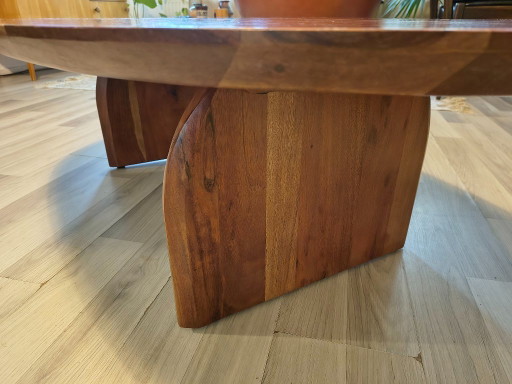 Solid Acacia Wood Coffee Table – Organic Oval