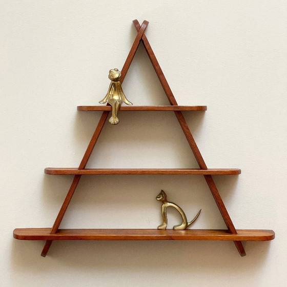 Teak Houten Wandrekje Scandinavisch Mid Century Design Vintage Retro – Wood (photo 6 of 17)