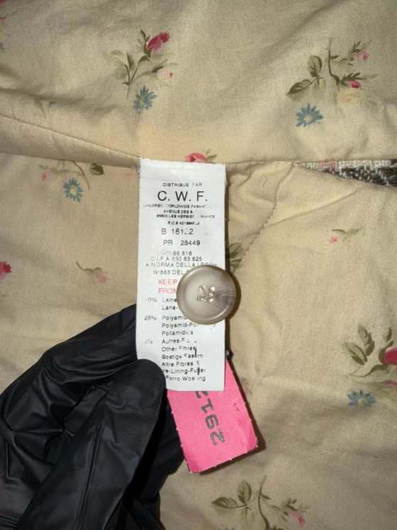 Burberry karierter Wollmantel mit zweireihiger Knopfleiste und floralem Futter – Größe 14Y / S – Geschenke (photo 4 of 9)