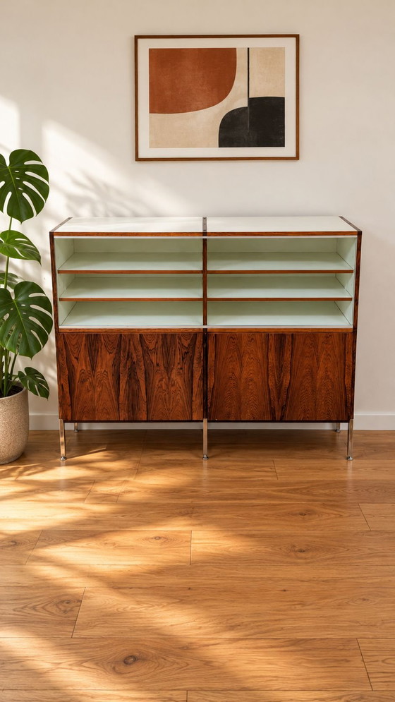 Vintage modernist design Bookcases – Glass, Wood (photo 2 of 9)