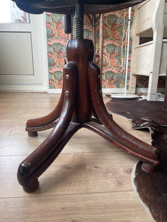 Image 1 of Vintage Thonet Style Webbing Office Chair