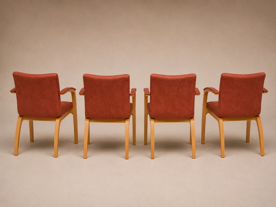 Leolux Camarilla | Set van 4 | Alcantara | Hugo de Ruiter – Eetkamerstoelen, Wood (photo 3 of 8)
