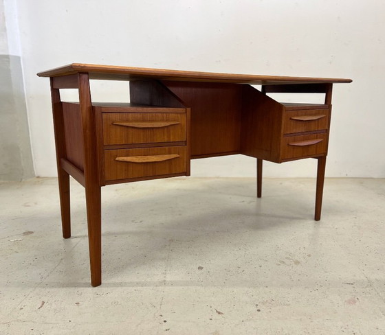 Image 1 of Teak Desk By Gunner Nielsen For Tibergaard, 1960s.