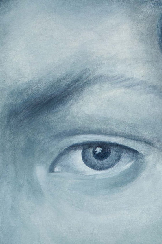 Image 1 of Evelyne Baget  Détail peint sur toile d’après Girodet. Contemporain