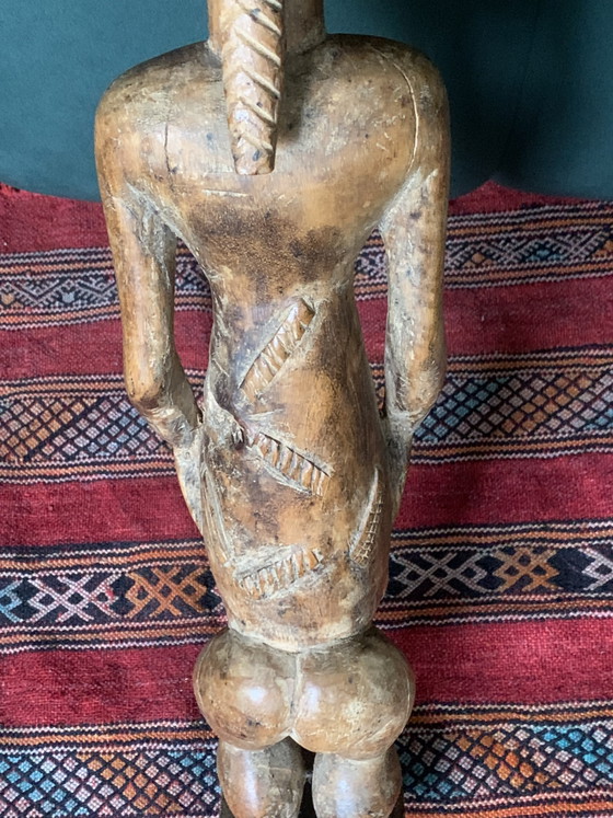 Large Baoulé Ancestor Statue, 63cm, Antique Wooden Sculpture (photo 28 of 30)