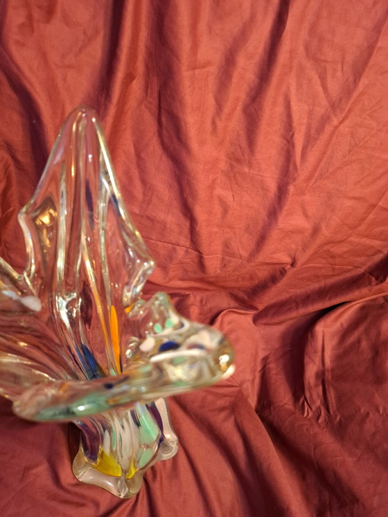 Image 1 of Vintage XXL 38cm "Rhapsody" Art Glass Vase by František Zemek - Flawless Top