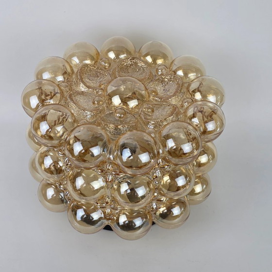 Image 1 of Vintage Bubbel wandlamp/plafondlamp – Glashütte Limburg – Helena Tynell – Ø 26 cm – Duitsland - plafonnière