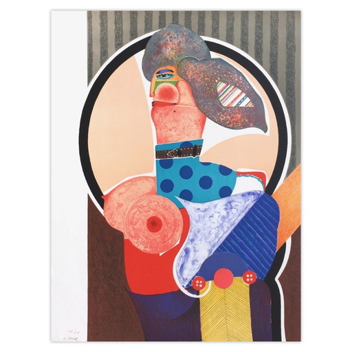 Lithographie signée de Michel Potier, numéro 1974 – lithos zeefdrukken, Paper