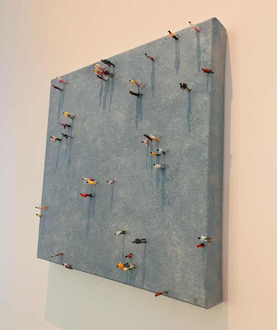 Painting: 'meeting place' – Paintings & Drawings, Cotton (photo 10 of 10)