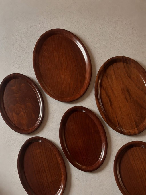Set of 8 Presswerk Köngen Melamine Plates, West Germany, c. 1970s