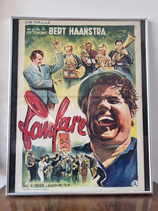 Vintage-Filmplakat, Titel: Fanfare, aus dem Jahr 1958, Niederlande – wanddecoratie, Paper