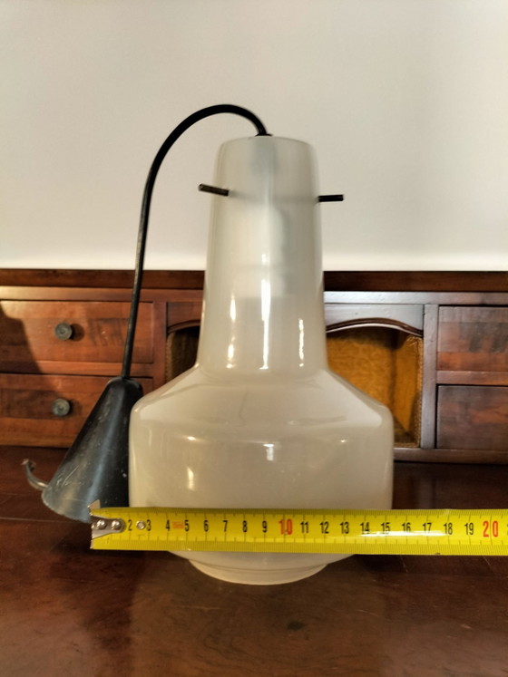 Lampada vintage vetro opalino  gancio a ragno anni '60, Lampade a sospensione, Metallo, Nero (foto 4 di 5)
