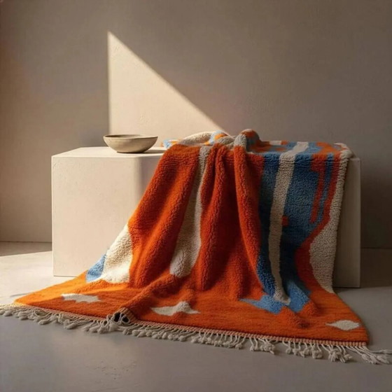 Tappeto tessuto a mano 200x300 cm, lana, multicolore, Marocco – Tappeti, Wool, Modern (photo 5 of 9)