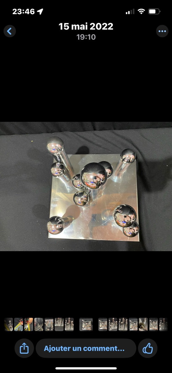 Image 1 of Plafoniera Vintage Motoko Ishii Design Futuriste Années 70-Staff.