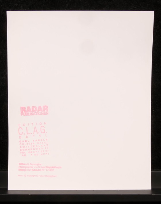 Image 1 of Mapplethorpe, Robert - William S. Burroughs - Fotografía 2x estampado en rosa !!!