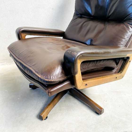 Image 1 of Leren Fauteuil André Vandenbeuck Merk Strässle 