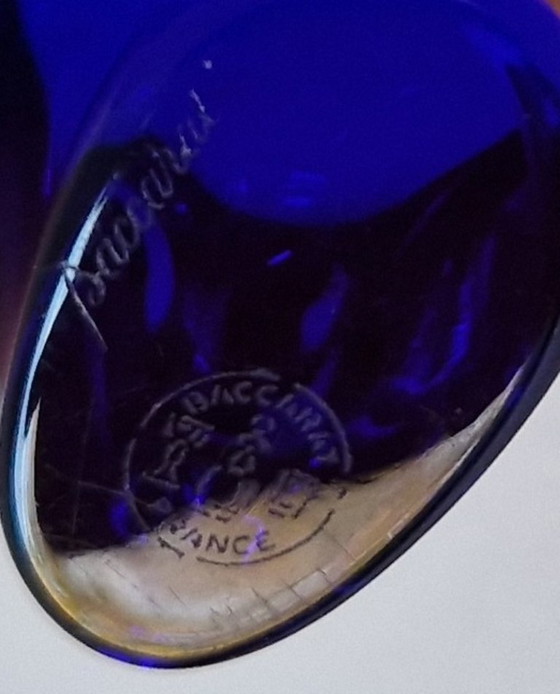 Image 1 of Baccarat Frankreich – Kobaltblaue Eule – Signiert