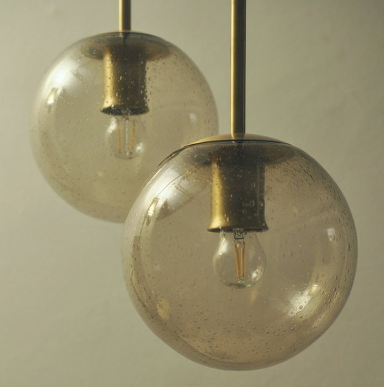 Image 1 of Peill und Putzler Kronleuchter aus 70er Jahren mit Blasenglas